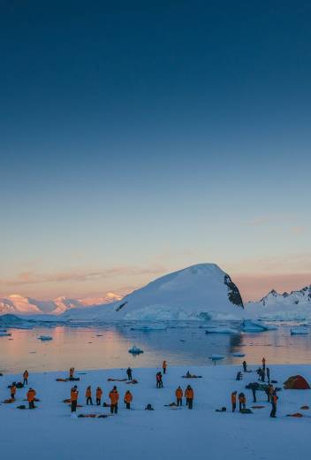 Camping in the Antarctic