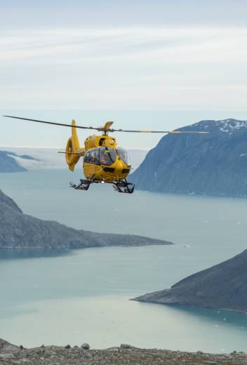 Flightseeing excursion on Ultramarine’s twin–engine helicopter