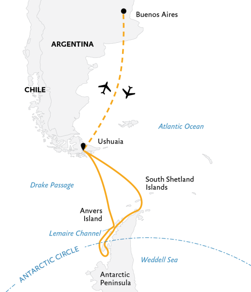 直升机探秘南极：南极半岛及穿越南极圈
