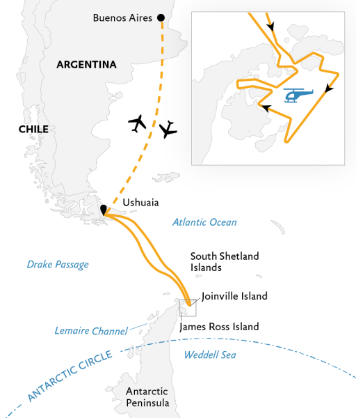 直升机探秘南极：冰山、高山、偏远之地