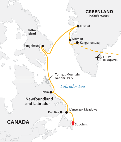 Greenland to Newfoundland: Mountains Wildlife and Viking History