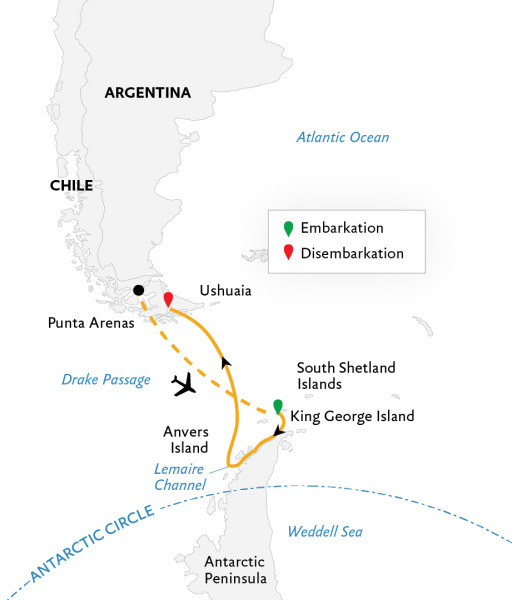 南极捷运：飞越德雷克海峡（飞去船回）