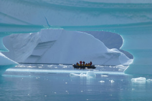 Cruising in a zodiac