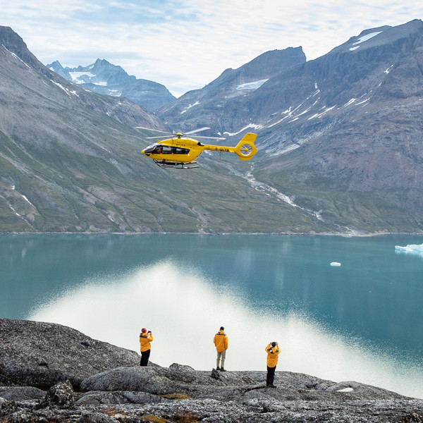 Heli-hiking in Greenland