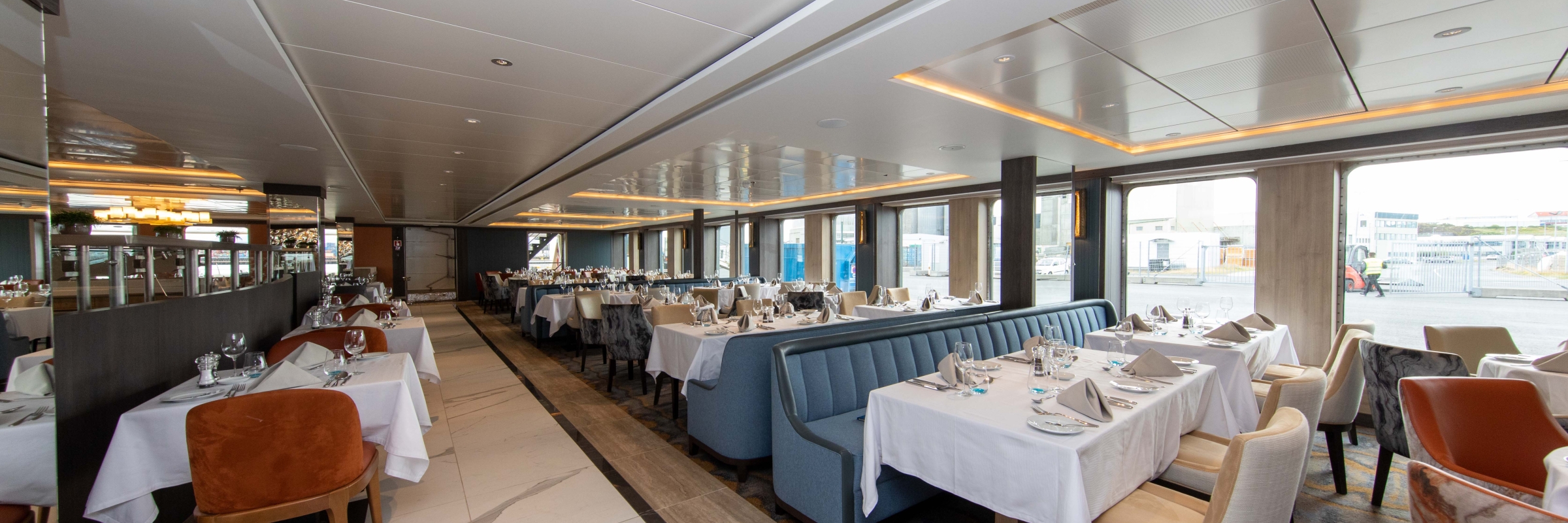 Restaurant aboard World Explorer