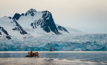 Zodiac cruising in the Arctic